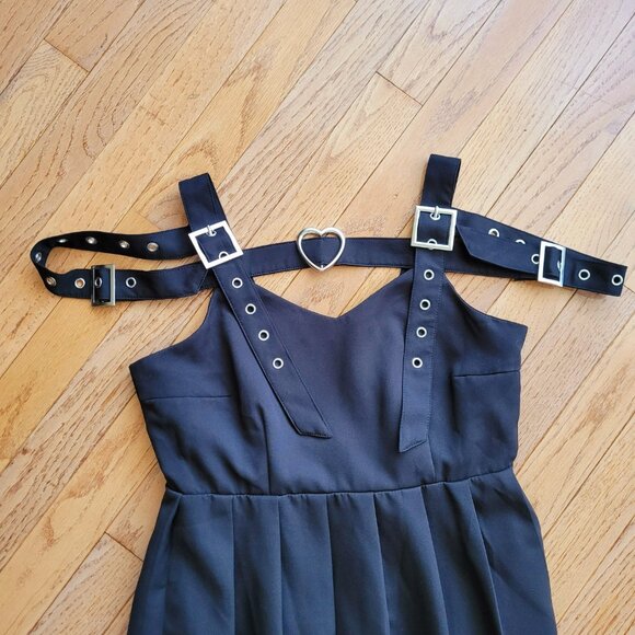 Dear My Love Buckle Belt Pleated Jumper Skirt Jirai Kei Medium Kawaii - Picture 3 of 16